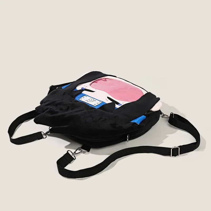 Mochila De felpa de Naruto para niños, bolsa de almacenamiento cruzada para ordenador portátil, mochila de estudiante Con cómic, Itabag, Anime, regalos de vacaciones