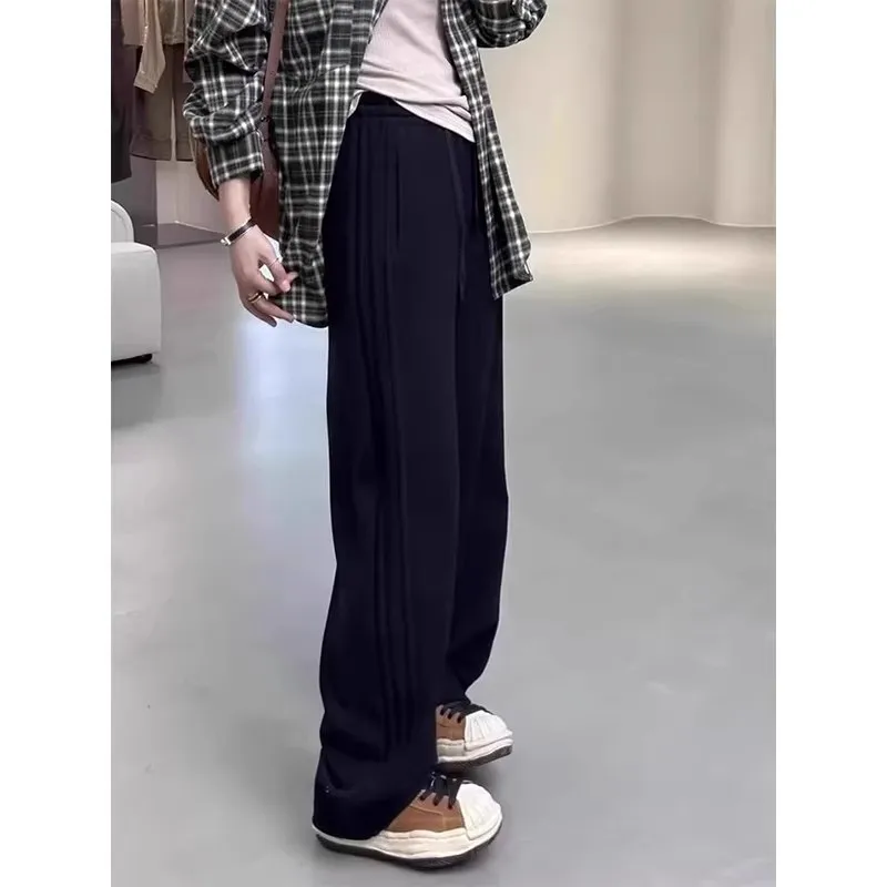 حجم كبير الرجال السراويل الساق المستقيمة Thiened Fce الخريف الشتاء الدافئة بناطيل كاجوال اللون الأحمر ألياف البوليستر السراويل الطويلة