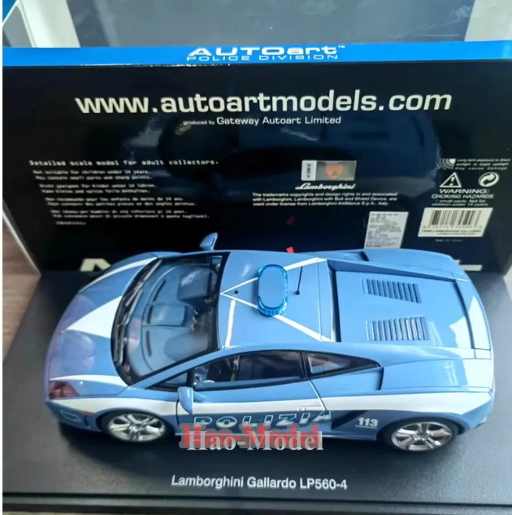 

AUTOart 1/18 Lamborghini LP560-4 Gallardo Police Car Model Alloy Diecast Gifts