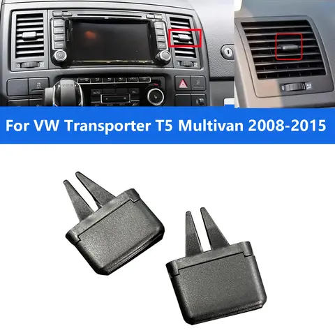 대시보드 AC 에어 벤트 그릴 슬라이드 클립 트림, VW 트랜스포터 T5 멀티밴 2008-2015 7E5819203 7E5819204 7E5819205 7E5819206, 1PC