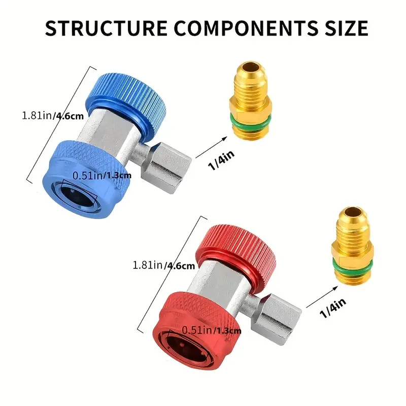 

Набор манометров для автокондиционера с быстросъемными соединениями и адаптером R134A для заправки фреоном автомобильных кондиционеров.