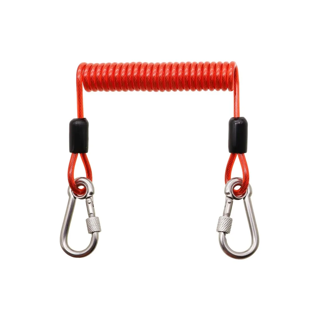 Cable de acero anticaída con mosquetón de acero inoxidable para llaves - imagen 2