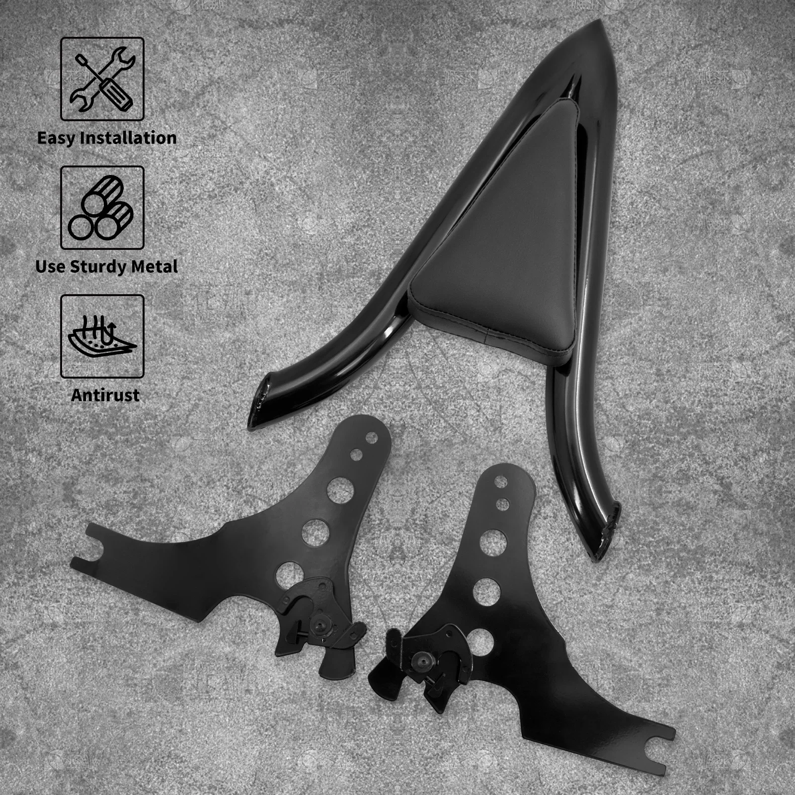 Motorcycle Detachable Rear Passenger Sissy Bar Backrest W/Pad For Harley Sportster XL 1200 883 48 72 Forty Eight Iron 2004-2022 view 4