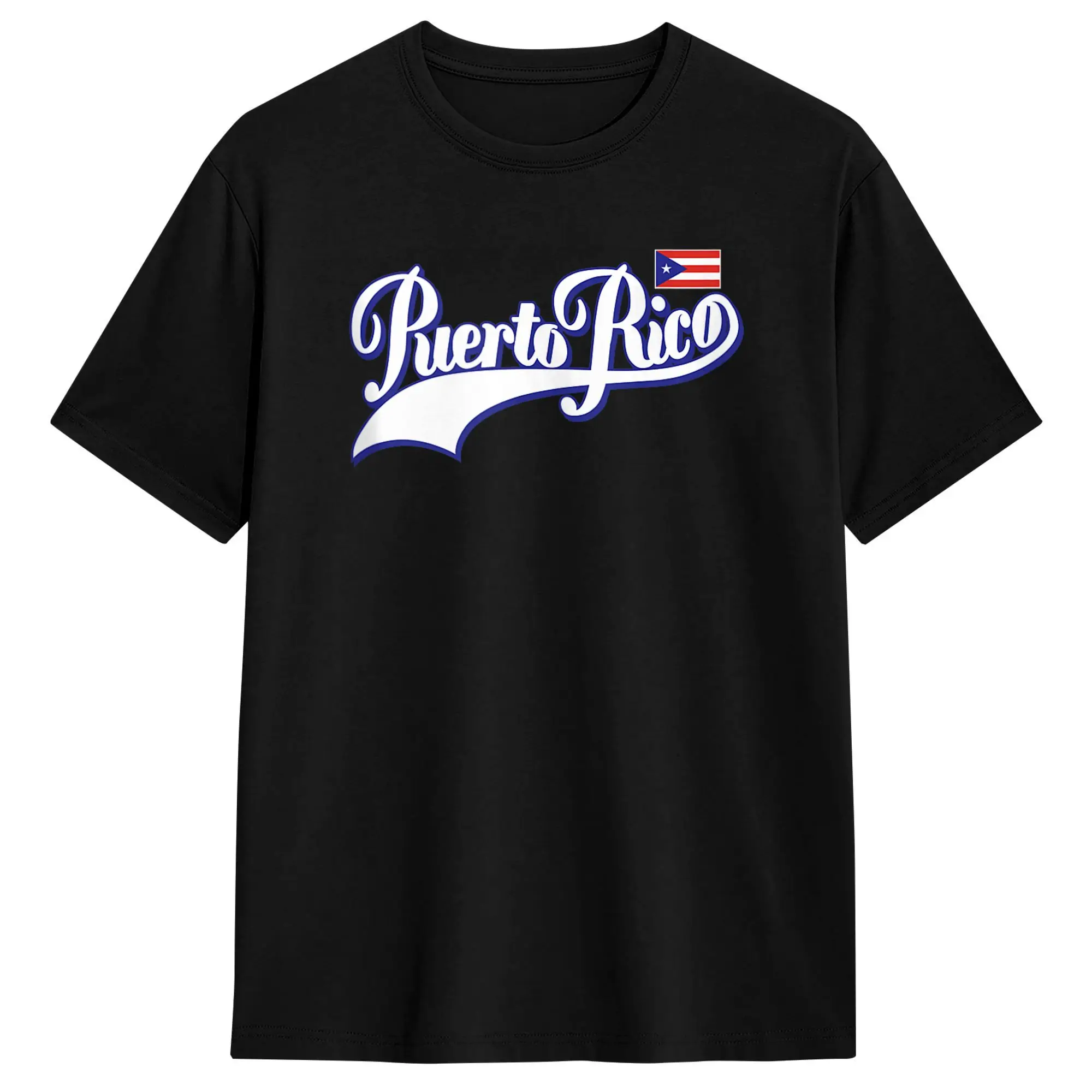 Men Puerto Rico Flag Puerto Rican Pride T Shirt  100% Cotton Tops Vintage Short Sleeve Crew Neck Tee Shirt Adult T-Shirt