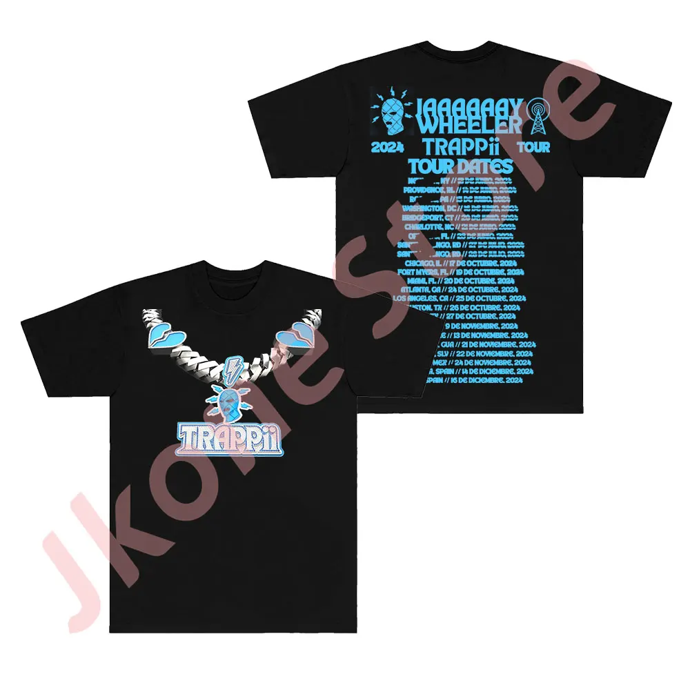 Jay Wheeler TRAPPii Tour 2024 Merch T-Shirts New Logo Tee Cosplay Women Men Fashion HipHop Streetwear Short Sleeve