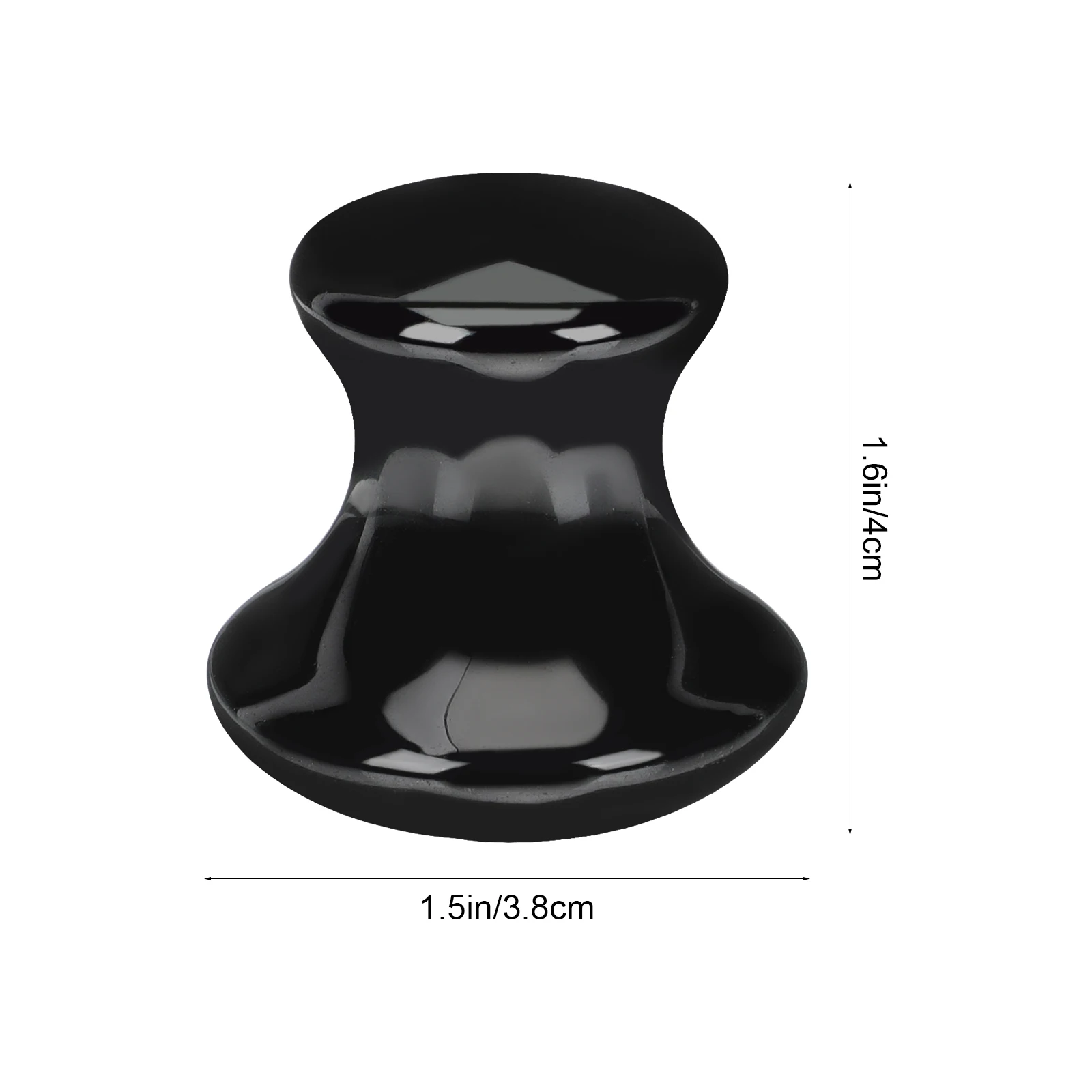 Black Obsidian Mushroom Gua Sha Massager Smooth Edge For Face Body Scraping Therapy Handheld Stone For Back Legs Feet