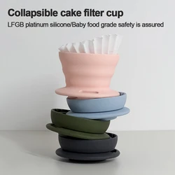 LFGB Food Grade Collapsible Silicone Coffee Dripper – Foldable Filter Cup for Travel, Office & Home, LFGB Safe, 2-4 Cups