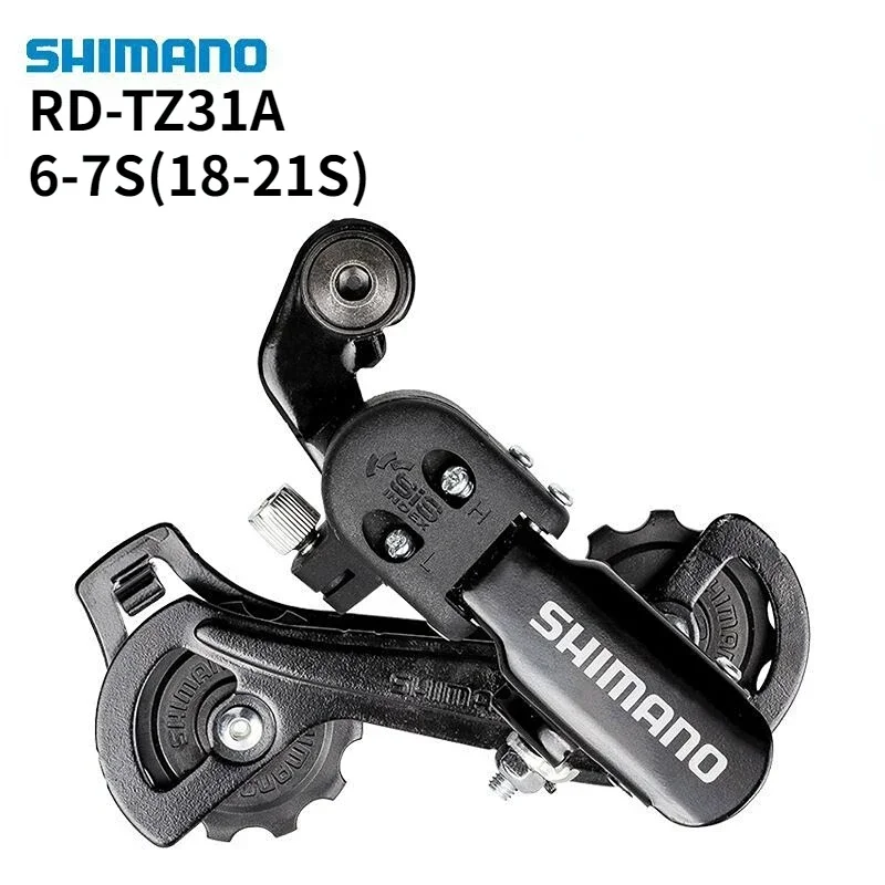 

Задний переключатель передач SHIMANO Tz31A, складной задний переключатель передач для горного велосипеда, 6 скоростей, 7 скоростей, 18 скоростей, 21 скорость, рычаг переключения передач