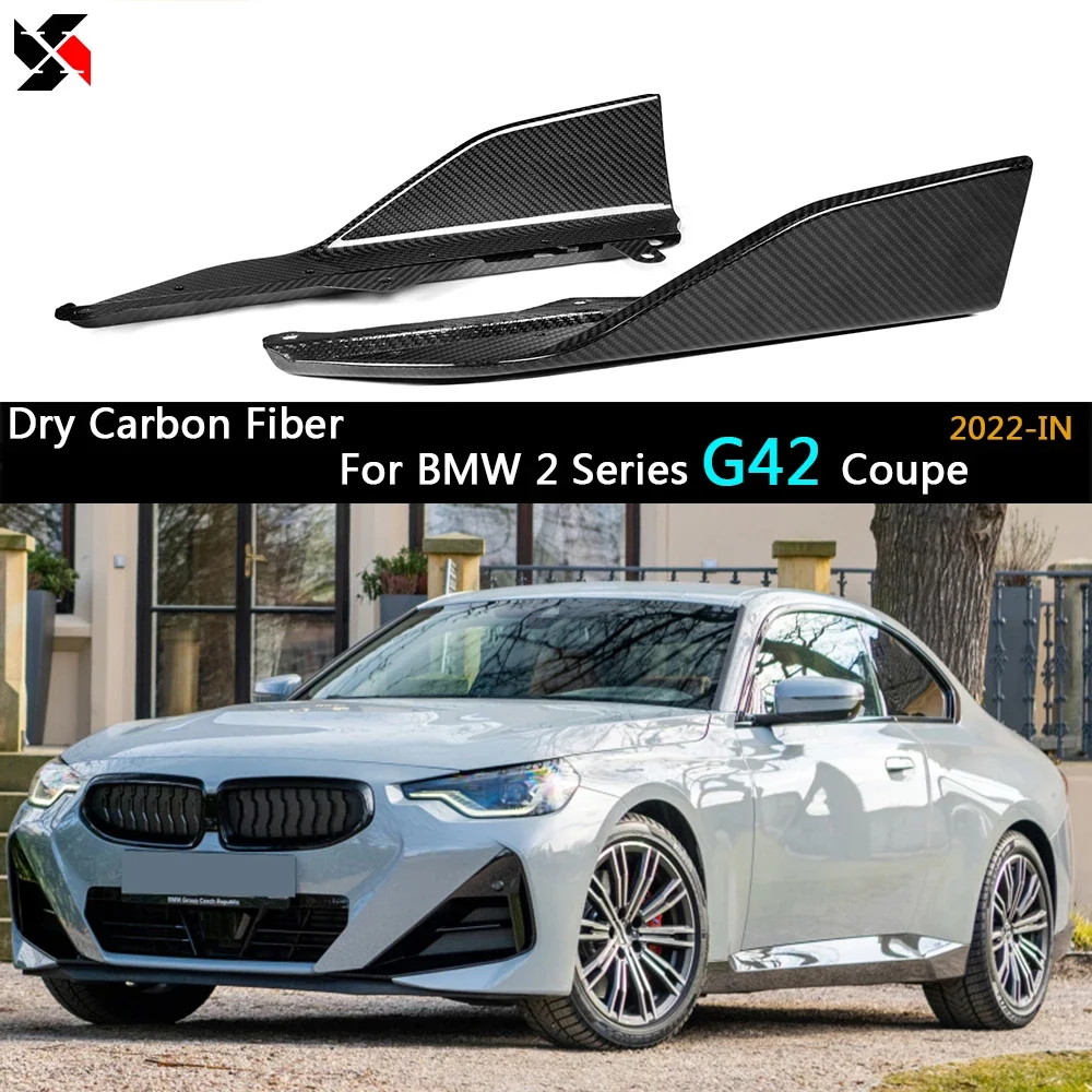 Dry Carbon Side Skirt Lip Rocker Wings For BMW 2 Series G42 220d 220i 230i Coupe M-sport 2022-IN Car Spoiler Later Protector