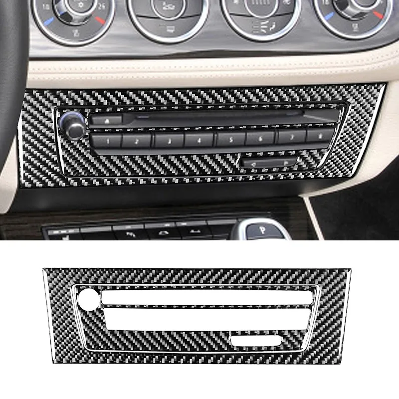 

For BMW Z4 E89 2009-2016 Car Console AC CD Button Control Panel Frame Decoration Trim Interior Accessories Carbon Fiber Sticker