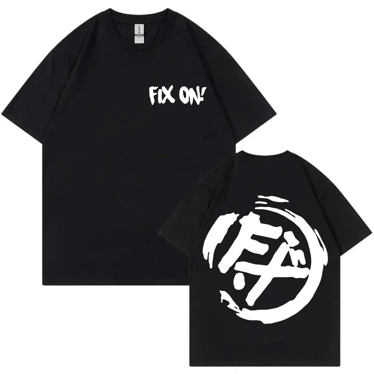 

ATEEZ "FlX ON" Double Sided Print T-shirt Harajuku Kpop Pop Music Short Sleeve T-shirts Men Women Fashion Casual Cotton T Shirts