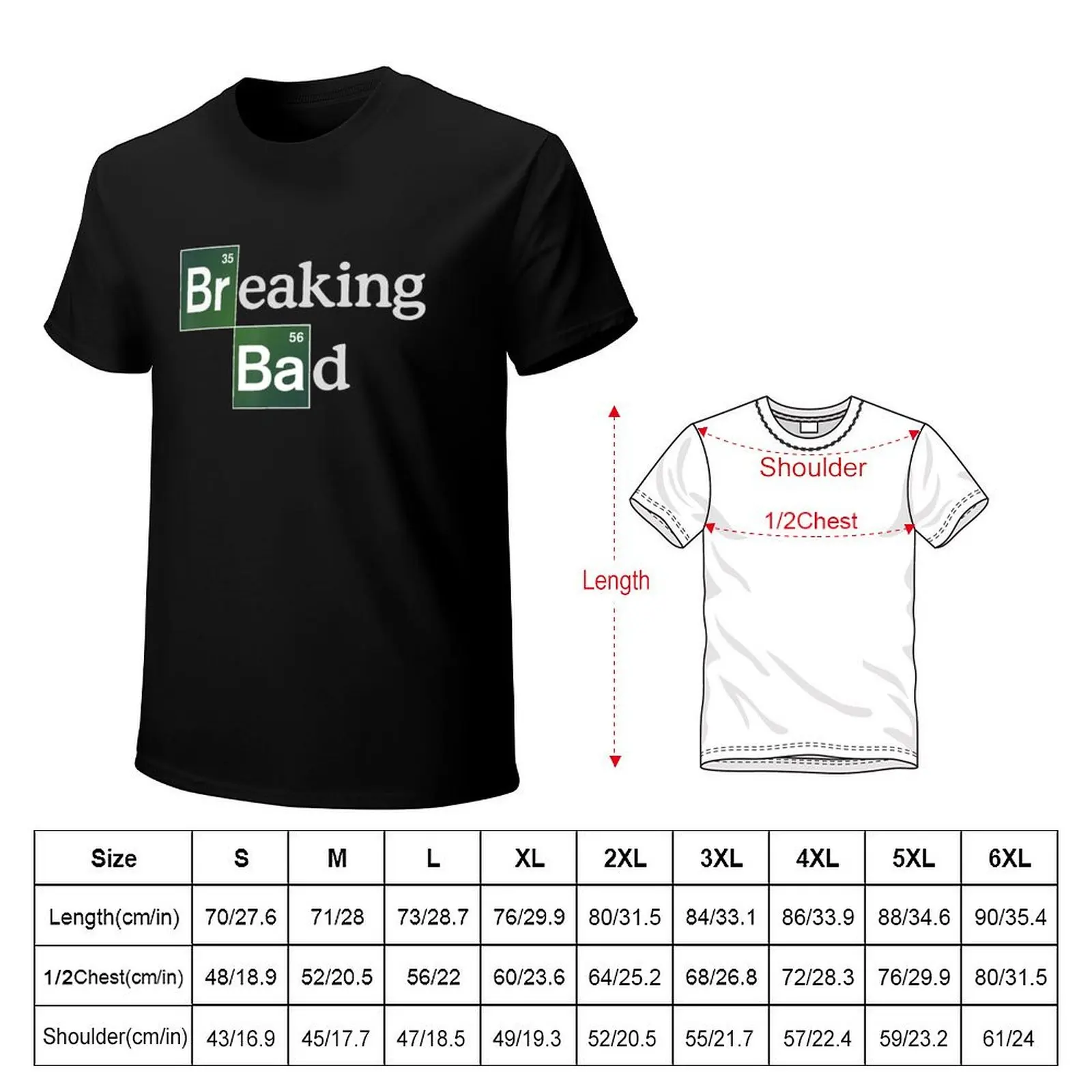 Breaking Bad Periodic Square Logo Classic T-Shirt Short sleeve tee cute clothes oversized men graphic t shirts