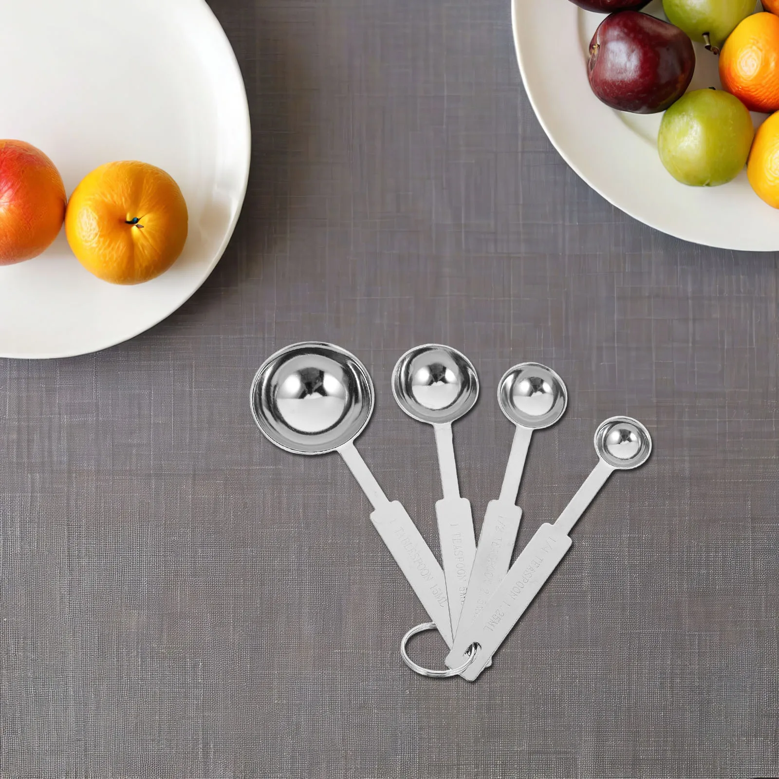 

4Pcs Stainless Steel Measuring Spoons Set Polished Finish Baking Cooking Kitchen Gadgets Kitchen Spoons