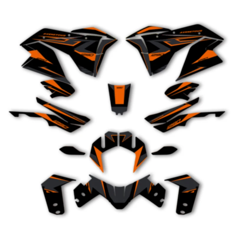 

DSMTECH Custom Motorcycle Graphics For KTM 2017 2018 2019 2020 ADV1290-R-S 17-20 ADV1290 Decal Stickers Kits 007