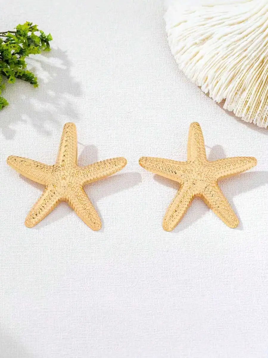 

Stylish Ocean Themed Starfish Earrings For Women Summer Fashion Jewelry