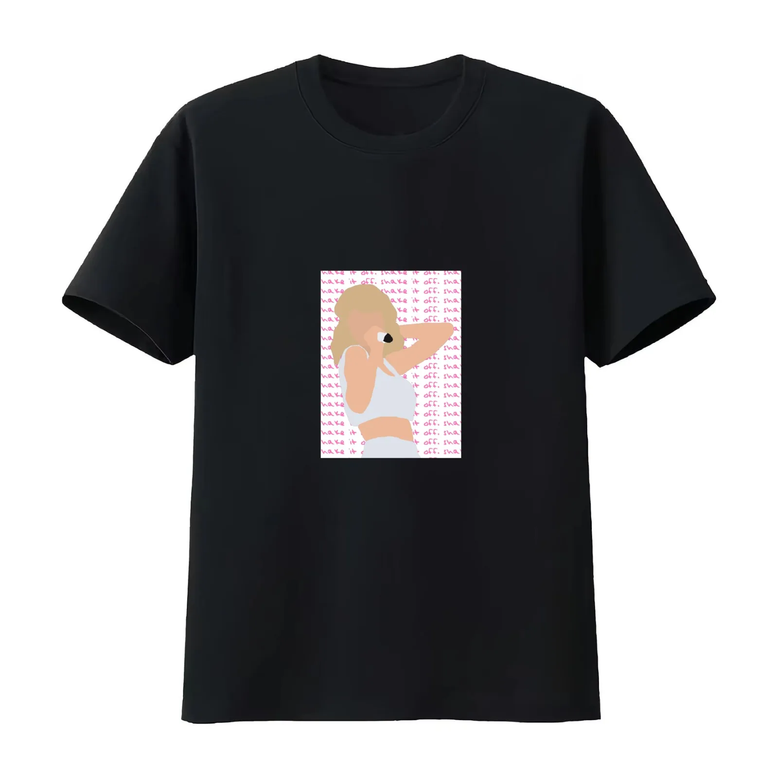 ts shake it off T-Shirt Summer Casual Cotton Tee Oversized Streetwear Tops Vintage Graphic Print Loose Fit Short Sleeve