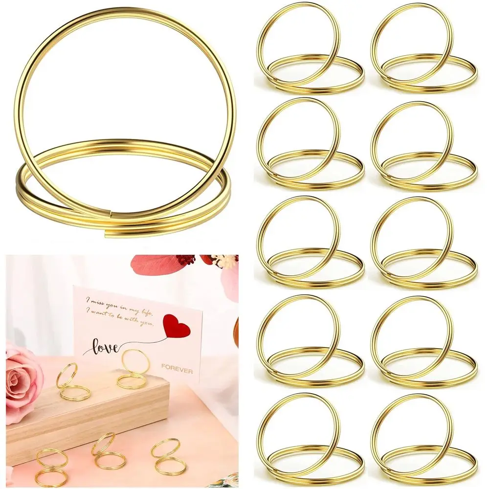 Cards Display Stand Heart Shape Desktop Decoration Wedding Supplies Photos Clips Place Card Table Numbers Holder Clamps Stand