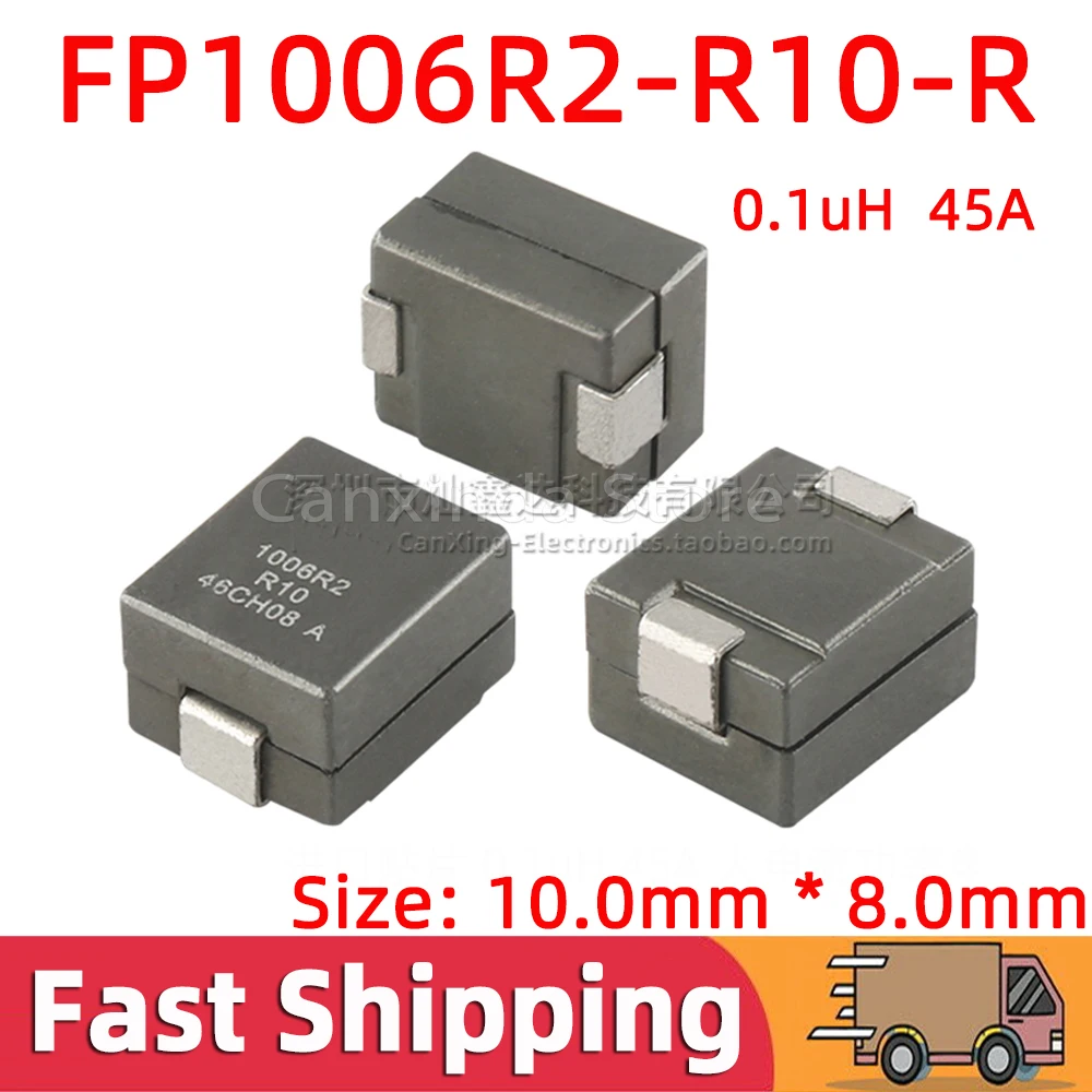

5pcs FP1006R2-R10-R FP1006R2-R10 SMD SMT Moulded Power Inductor Inductance 0.1uH 45A High Current Filter 10*8mm