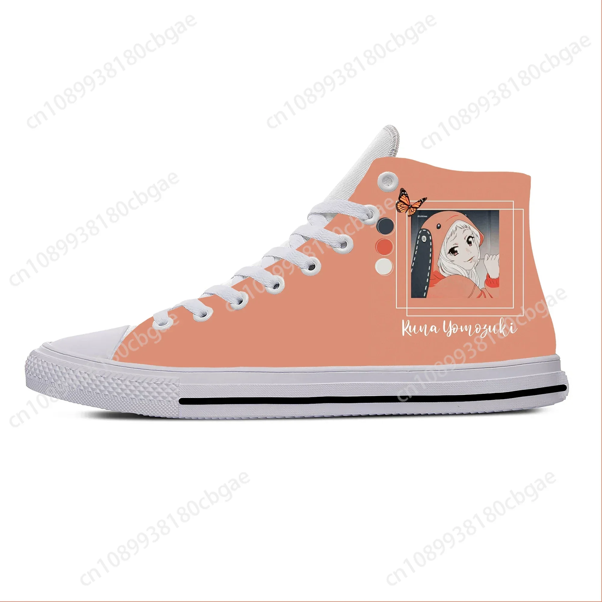 

Japanese Anime Manga Yomozuki Runa Kakegurui Cute Casual Cloth Shoes High Top Lightweight Breathable 3D Print Men Women Sneakers