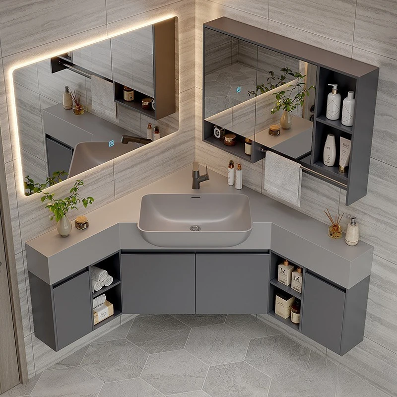

Small apartment corner, designer bathroom, washbasin, bathroom cabinet combination, other mirror cabinets