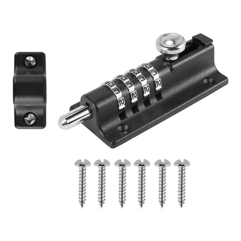 A27F-Password Lock Bolt Metal Door Latch Safety Combination Digit Padlock Outdoor Home Wood Gate Hardware