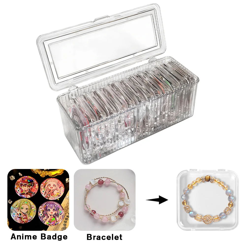 

Transparent Dust-Proof Storage Box set | Jewelry Display Box | Nail Art Display Packaging Case | Home Organization Tool