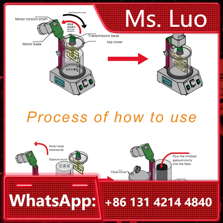 

Mini Vacuum Mixer for 4"*10" Flask Mixing Machine for Investment Powder Jewelry Casting Mini Jewelry Machinery