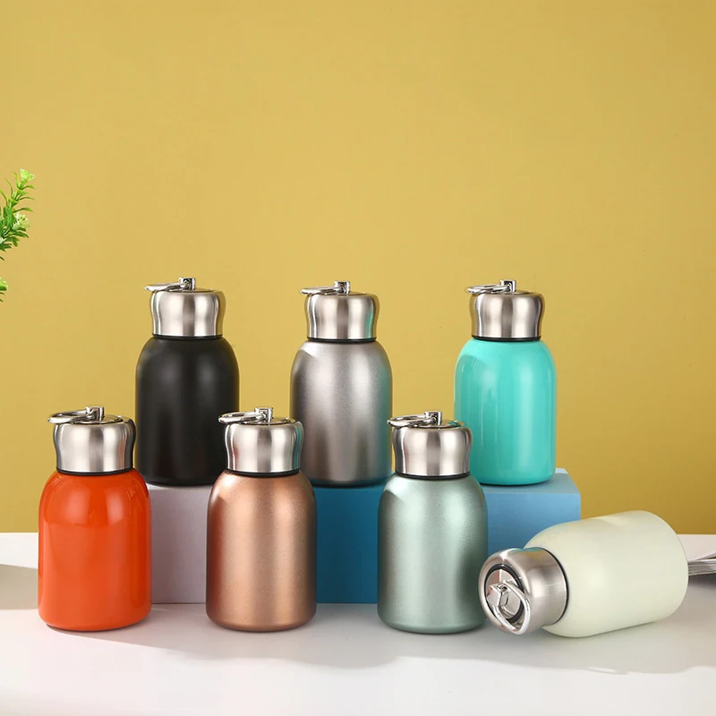 300ml Mini Stainless Steel Travel Mug Thermal Water Bottle Vacuum Insulated Leak Proof Sport Tumbler Hot And Cold Water Bottle