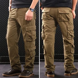 Camouflag Cargo Pants Men Combat Military Work Overalls Straight Tactical Pants Multi-Pocket Baggy Casual Cotton Slacks Trousers