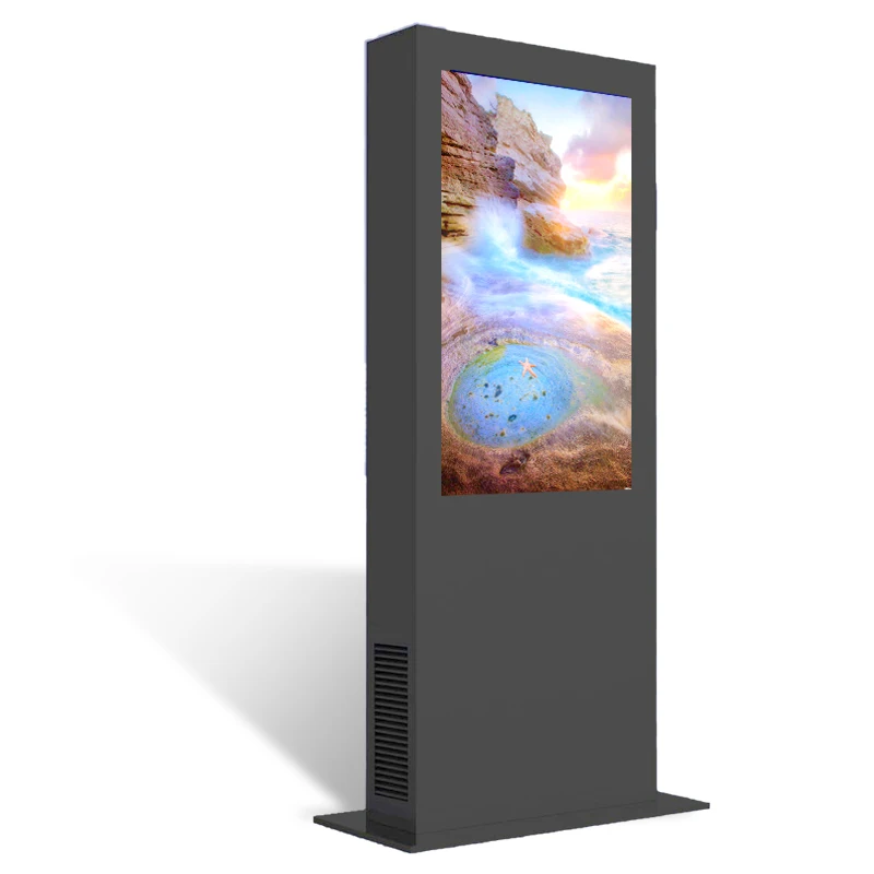 VETO 43-75 Inch Androids Outdoor Floor Standing Digital Signage Waterproof Advertising LCD Display