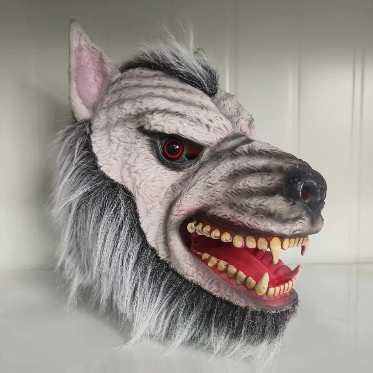 Erwachsenen-Scary-Werwolf-Cosplay-Kostüm Horror-Wolfsmaske Krallen-Handschuhe Füße Terror Halloween Karneval Faschings-Party-Outfit 2026 – Detail 4