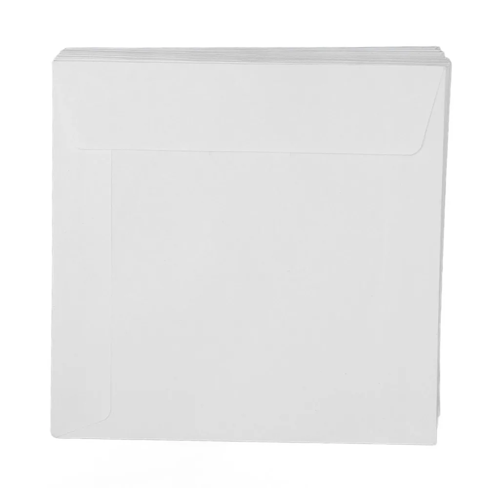 100PCS Practical Clear Window CD Sleeves Flap Design Reusabl