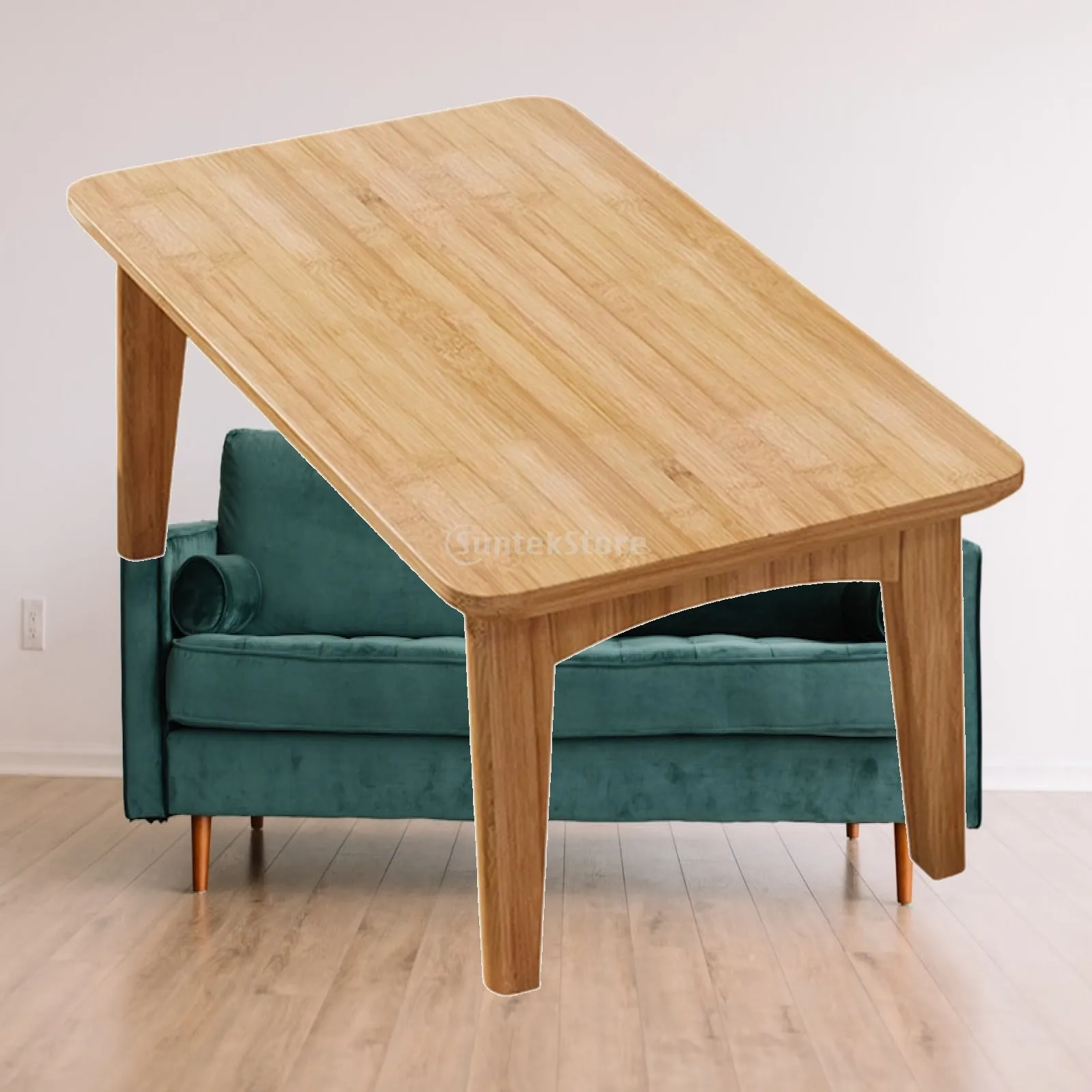 Foldable Bamboo Coffee Table Compact Side Desk Furniture for Living Room Bedroom Window Tatami Spaces