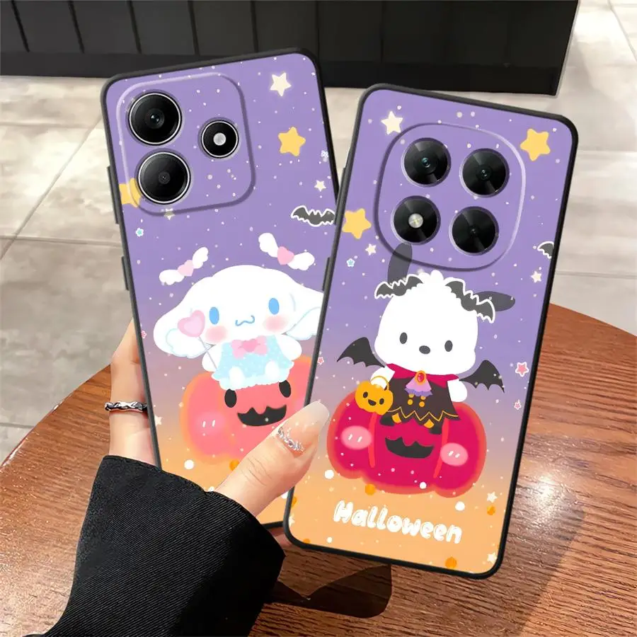 Casing Ponsel Lembut Sanrio Cute Cinnamon Hitam untuk Xiaomi Redmi Note 9S 13 14 Pro Plus 7 8 12s 11s 10S 9 10 11 12 Pro