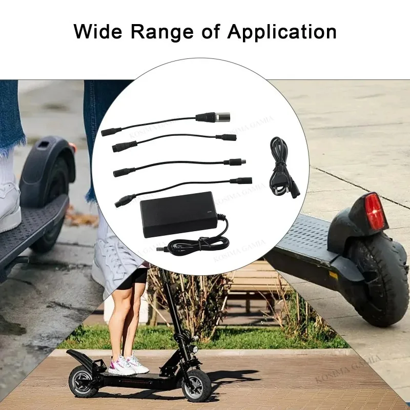 Universal AC DC 42V 2A Power Adapter Smart Charger For 24-36V Lithium Battery Electric Scooter US/EU Plug Black 100-240V - view 3