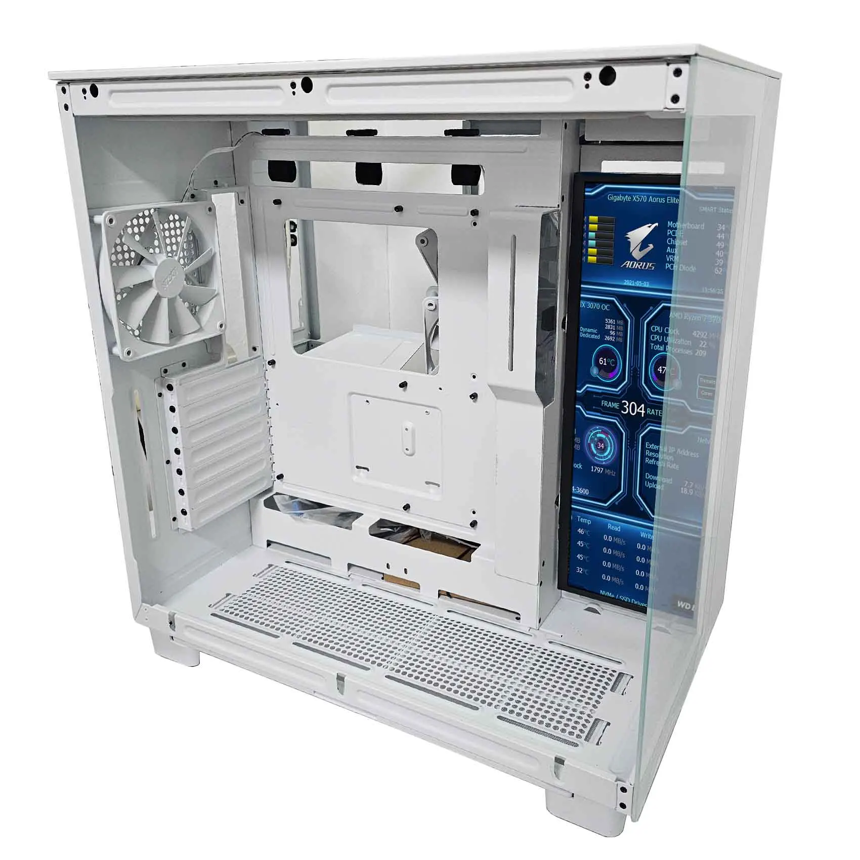 Ultra Wide Monitor 14.5 inch 2560x720 USB C HD MI LCD Monitor 3X120mm Fan CPU GPU PC Case Monitor