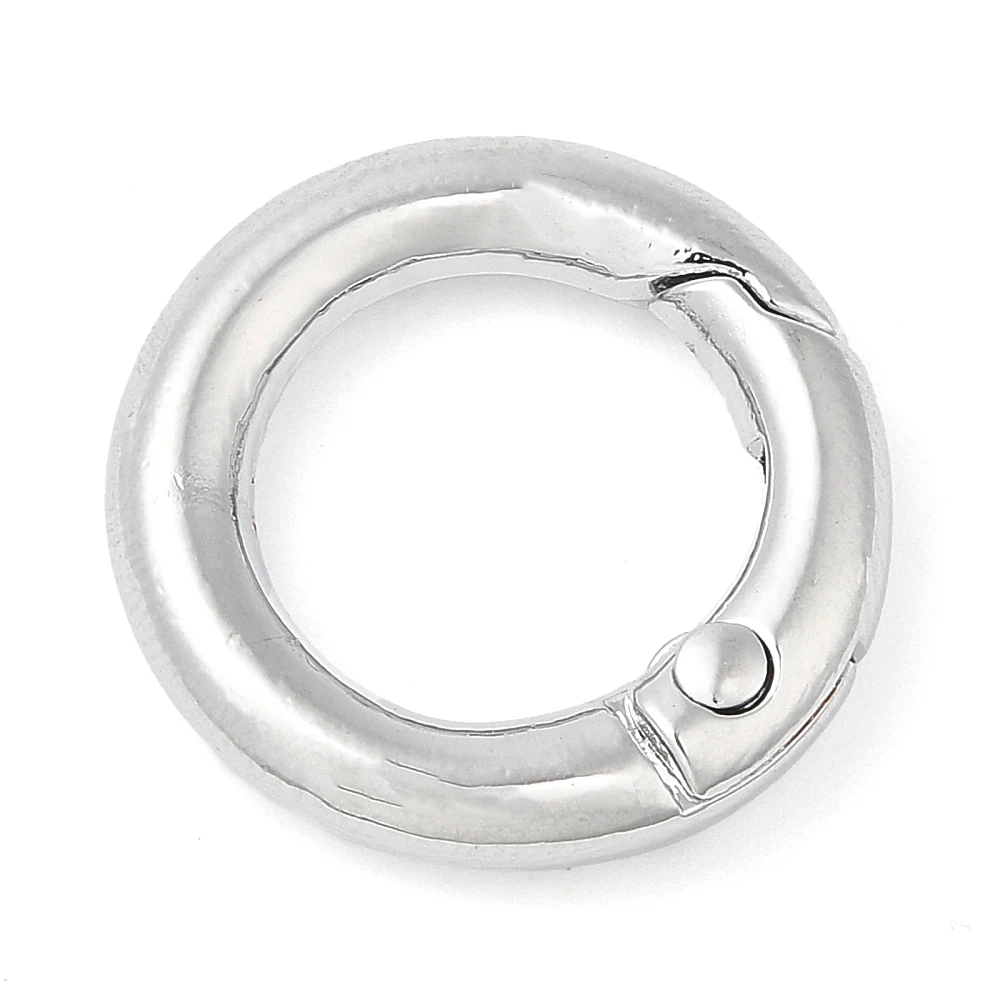 PandaHall 20 Stück Rack-plattierte Messing-Federringe, runde Ringe, blei- und cadmiumfrei, langlebig plattiert, 6 Gauge, 20x4mm – Detail 7