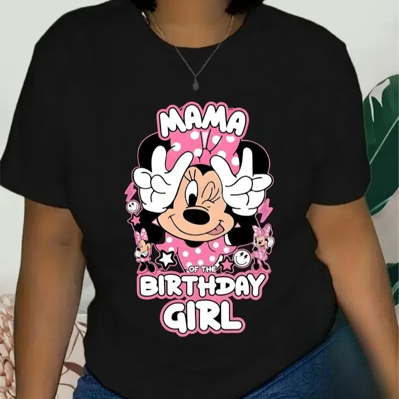 

Женская одежда Минни, милая футболка из 100% хлопка Y2K Harajuku, четыре сезона, модная повседневная женская рубашка большого размера с героями мультфильмов в стиле аниме