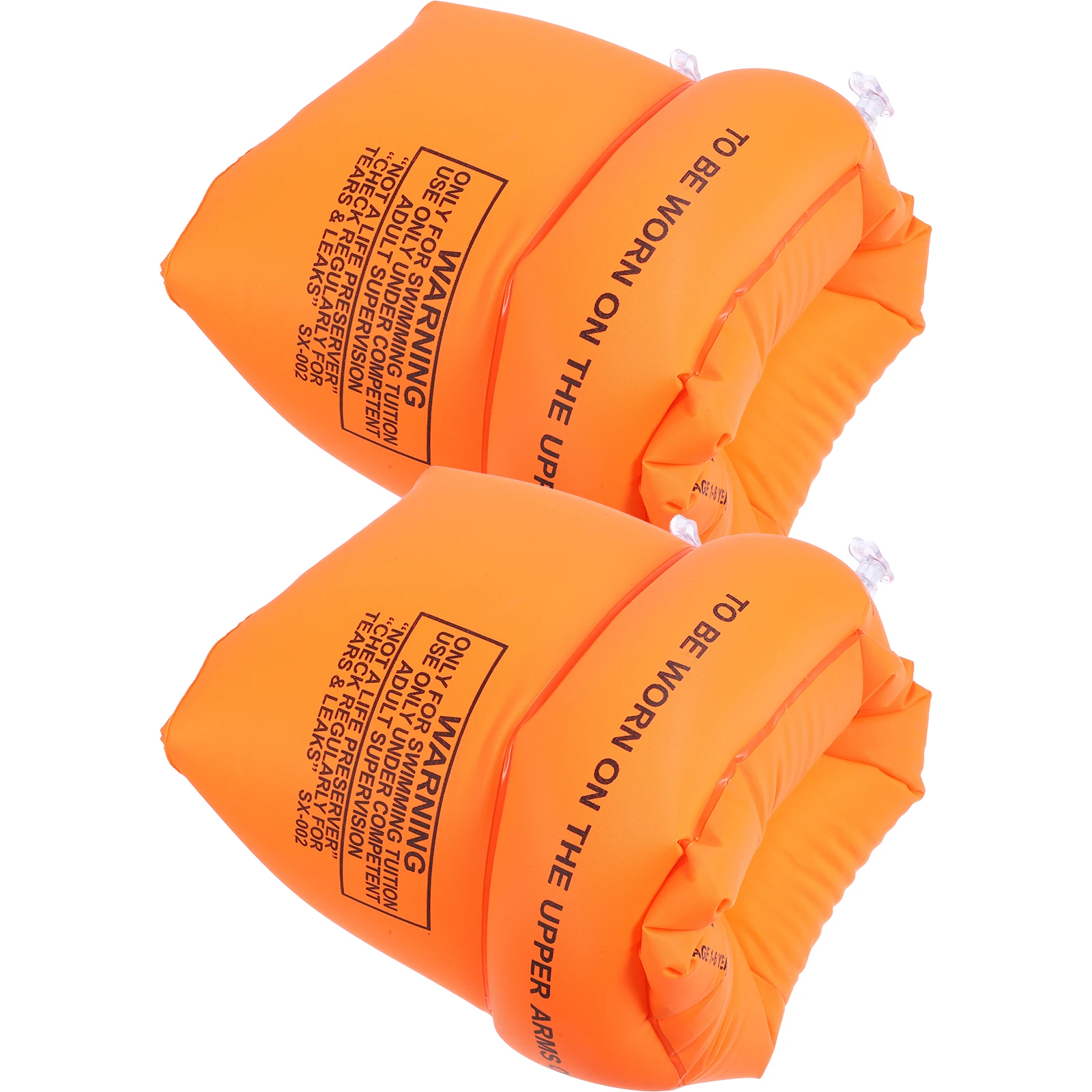 

Inflatable Arm Bands Swimming Ring for Adult Toddler Orange Easy Wear PVC Safe Durable Pool Floaties Summer Beach Lake Party