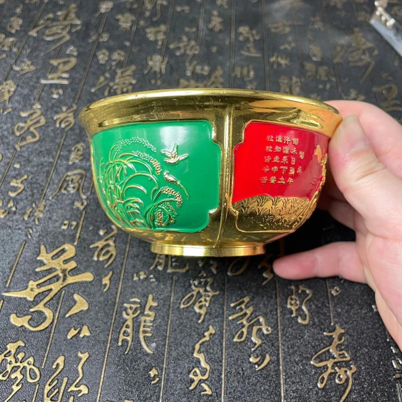 Antique Handicrafts Old Painted Grain Bowl with 