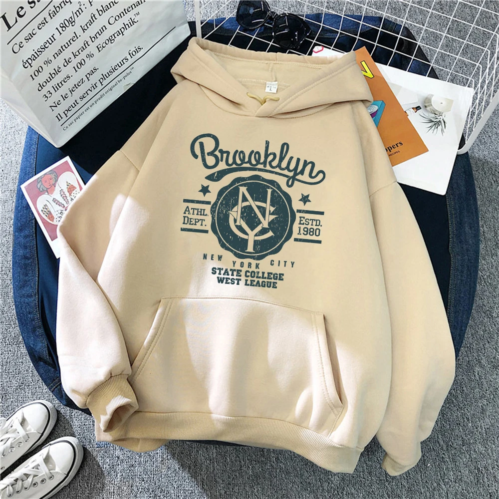 Brooklyn State College Design Hoodies Woman Fleece Creativity Unisex Streetwear Comfortable Fashion Hoodie Autumn Pocket Hoody