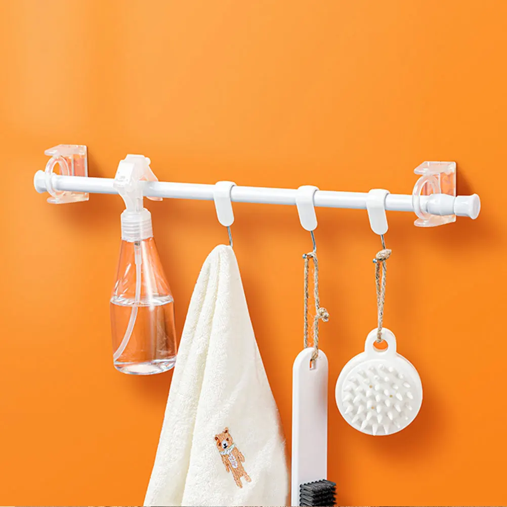 2Pcs Adjustable Telescopic Curtain Tension Rod Heavy Duty Expandable for Shower Window Drying Tension Shower Curtain Rod