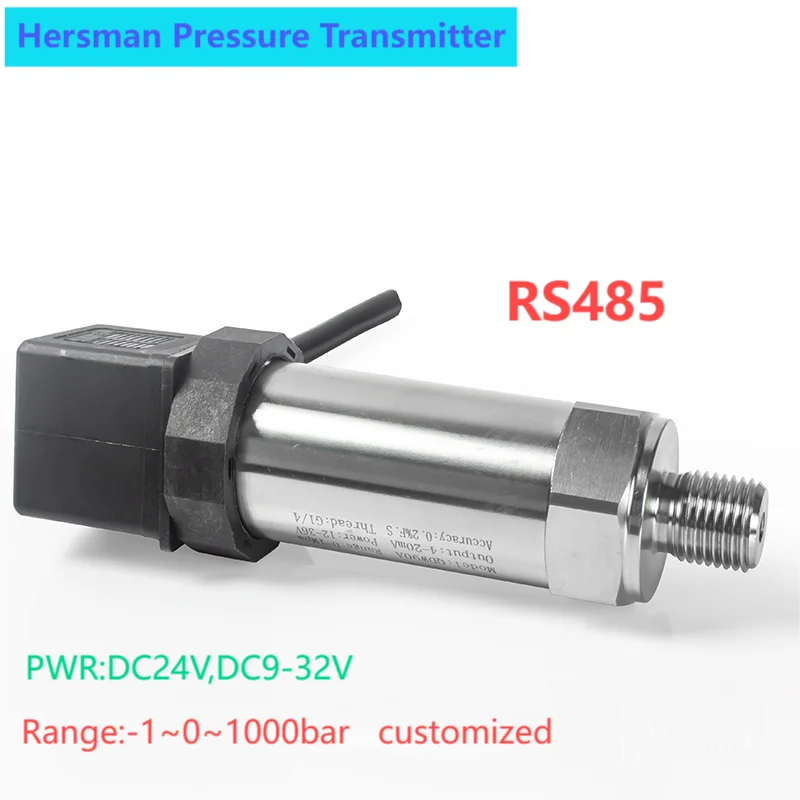 RS485 pressure transmitter sensor -1bar 3bar 5bar NPT1/4 pressure sensor 0-1000bar 800bar 500bar 300bar 100bar pressure gauge