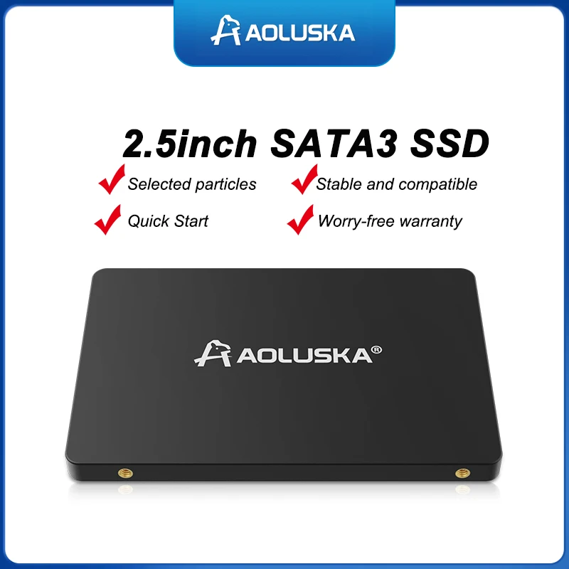 AOLUSKA 1 to SSD 512GB 256GB 128GB 2.5 SATA 3 disque SSD interne SATA3 disque dur 256 512 GB 1 to HD pour ordinateur de bureau ordinateur portable