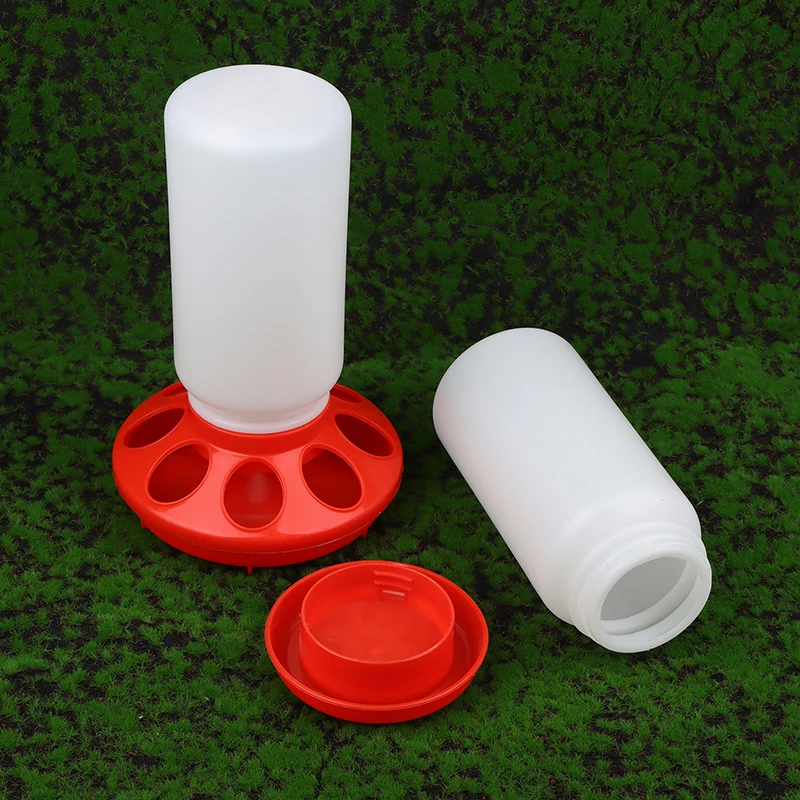 Comedouro e Bebedouro Automático Reforçado para Aves, Dispensador de Água e Ração para Galinhas, Pássaros e Pintinhos, Balde de Alimentação e Recipiente