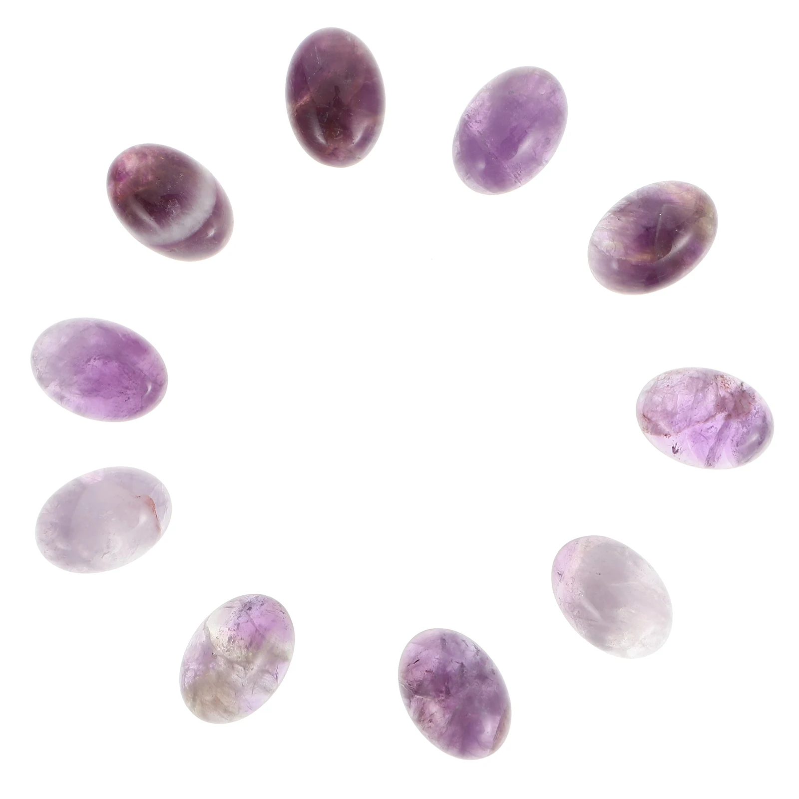 

10pcs Amethyst Ring Face Patch Pendant Tray Inlaid Decoration DIY Jewelry Necklace Embellishments Decorative Material Oval