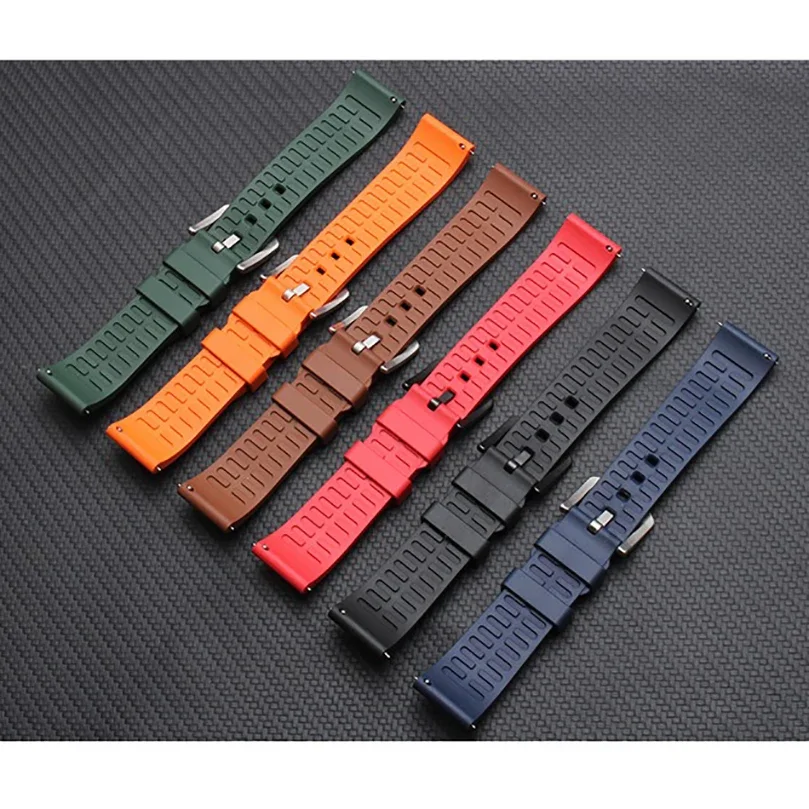 Silicone Watch Band 18mm 19mm 20mm 21mm 22mm 24mm Watrproof Sports Watch Strap for Omega Watch Replacement Watchband for Rolex