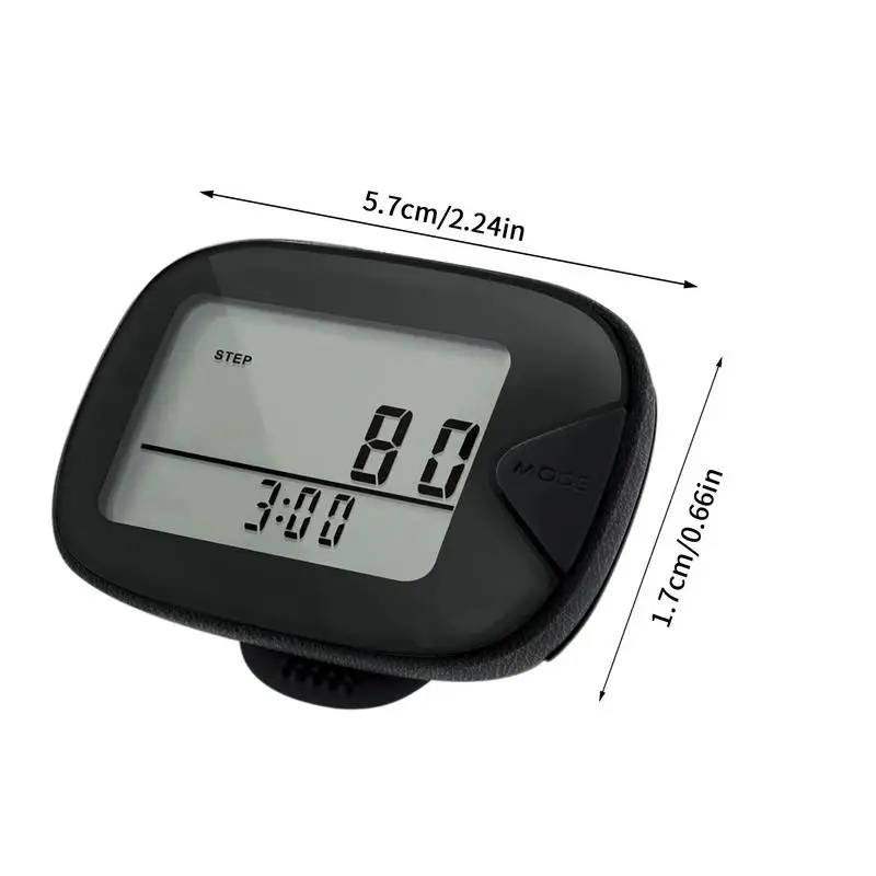 Pocket Pedometer Step Counter Multifunctional Pedometer With Clip Clip On Step Counter With Memory To Track Steps Miles Counter