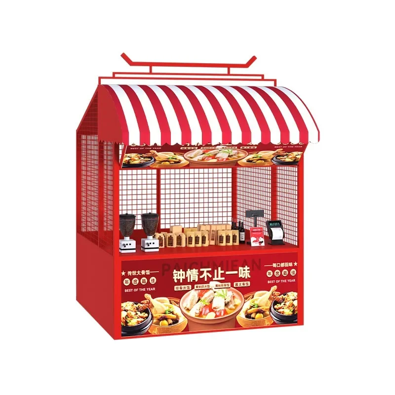 Outdoor mobile stalls, display racks, creative markets, park food stalls, modern squares, commercial streets, scaffolding