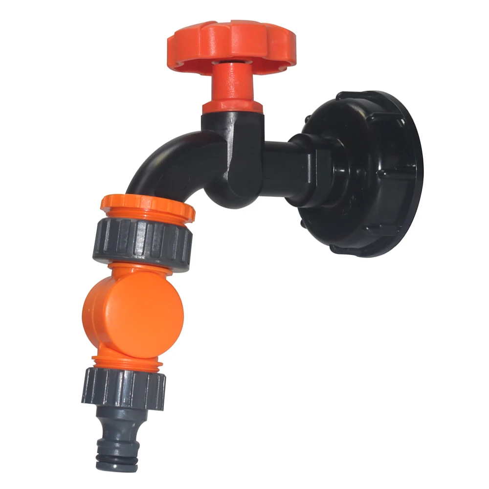 IBC Tank Adapter S60 x 1/2 3/4 1 inch Thread Connector Brass Valve Tank Fitting Outdoor Rainwater Collection Buckets Coupler